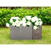 Kante Concrete Modern Rectangle Outdoor Planter Set of 2, 31"