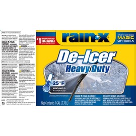 Rain-X -25°F Heavy Duty De-Icer Windshield Washer Fluid - 1 Gallon (Pack of 6)