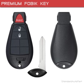StandardAutoPart Proximity Smart Fobik Key [ for Push Button Model ], Compatible with Dodge Grand Cherokee Town & Country IYZ-C01C 56046736AG (3 Button)