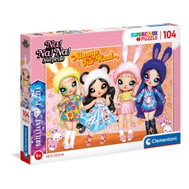 Clementoni - 20186 - Brilliant puzzle - Na Na Na Surprise - 104 pieces - jigsaw puzzles for kids age 6 - Made in Italy, cartoon puzzles