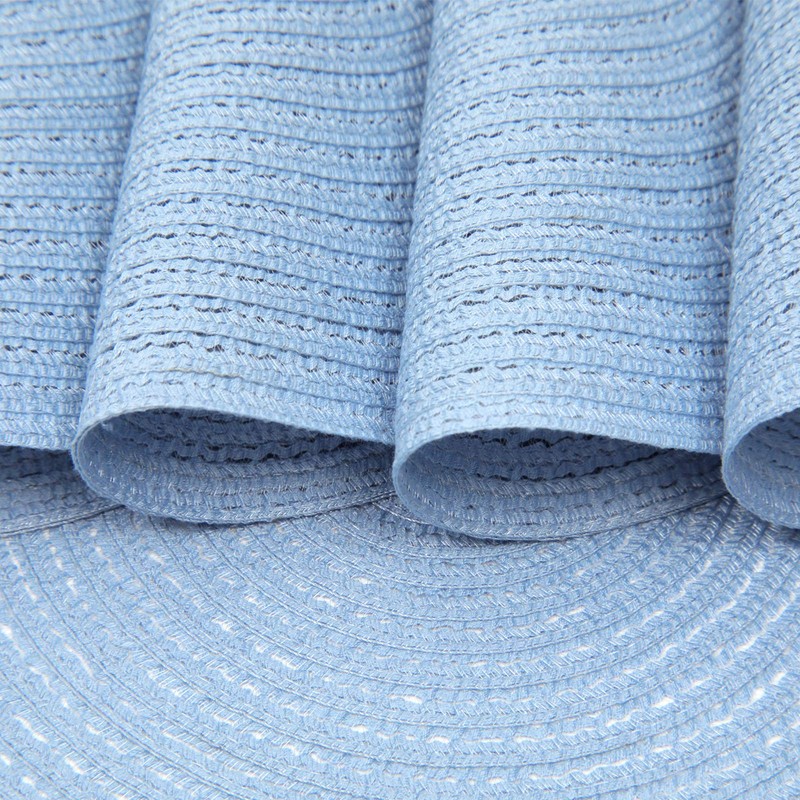 SHACOS Round Braided Placemats Set of 4 Washable 15 inch