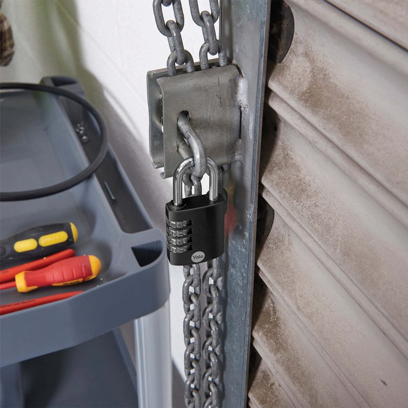Yale 2 Pack 4 Digit Combination Lock Outdoor Waterproof Padlock