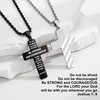 M MOOHAM Cross Necklace for Men - Silver Black Stainless