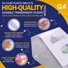 G4GADGET A4 Clear Plastic Wallets – Pack of 5, Popper