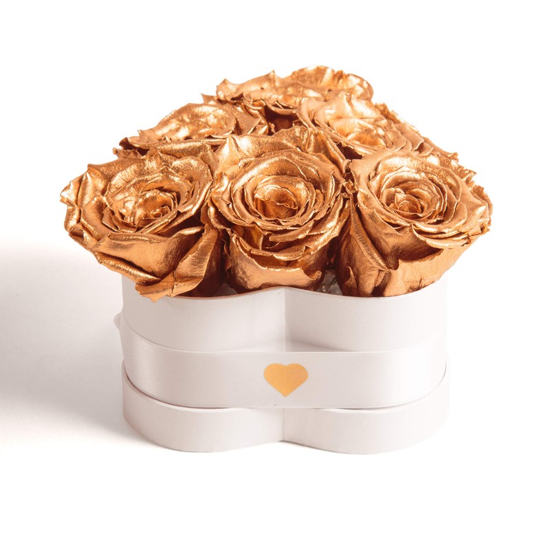 ROSEMARIE SCHULZ Heidelberg Infinity Rose Box Heart Shape Gold Wedding