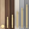 Amerdeco 10 Pack 3.75 Inch(96mm) Brushed Gold Cabinet Pulls Knurled