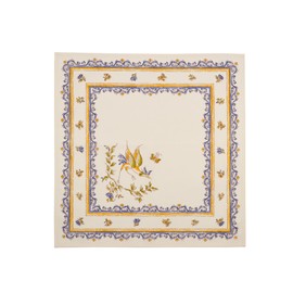 Tissus Toselli French Provence Traditional Cloth Napkin Set, 17" Square, Moustiers Blue and...