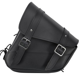 Motorcycle Swingarm Bag with Black Synthetic Leather, Swing Arm Bag Motorcycle Saddlebag Left Side Tool Bag Fit for Softail/Triangulated Swingarm Models Dyna Low Rider Fat Bob, Style1