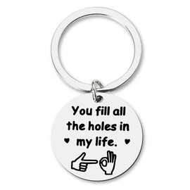 Funny Boyfriend Keychain Gifts from Girlfriend BF GF Anniversary Birthday Gifts for Men Husband Wife Christmas Gifts for Women Couples Valentines Day Gifts for Him Her Engraved Key Chain