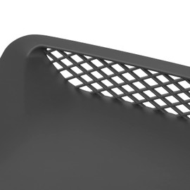 DNA Motoring ZTL-Y-0185 Hood Vent Diamond Mesh Grill ABS Plastic Compatible with 04-05 Dodge Ram SRT-10 Black