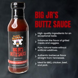 Big Jr’s Variety Pack with 3 Flavors – Gourmet Mini (5oz) Bottles with Smokin White, Hot Buttz, Buttz Sauce – Delicious and Versatile Steak Sauce with Rich Texture and Taste