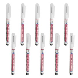 Jeeshvan 10 Pcs Deep Hole Marker Pens, 23mm Extra Long Nib Marker Carpenters Pen, Long Head Deep Hole Markers, Marking Tool for Marking Hard To Reach Places