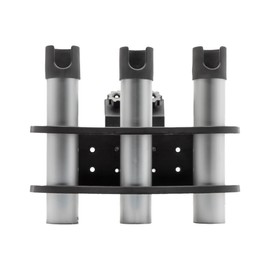 Extreme Max 3005.5606 3-Rod Holder for 45° Lund Sport Track Systems, Black