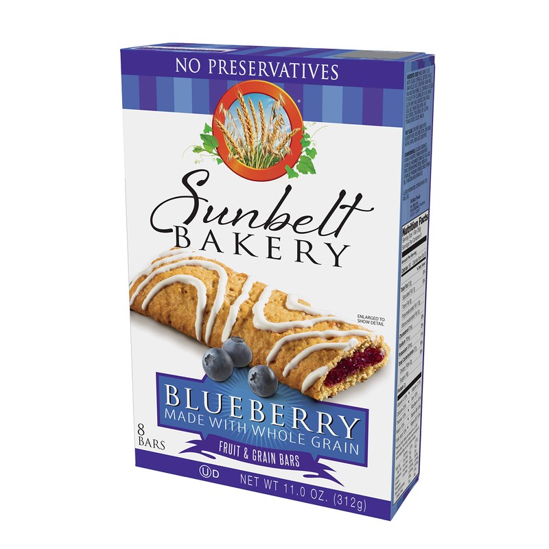 Sunbelt Bakery's Blueberry Fruit & Grain Bars, 1.4 oz Bars,