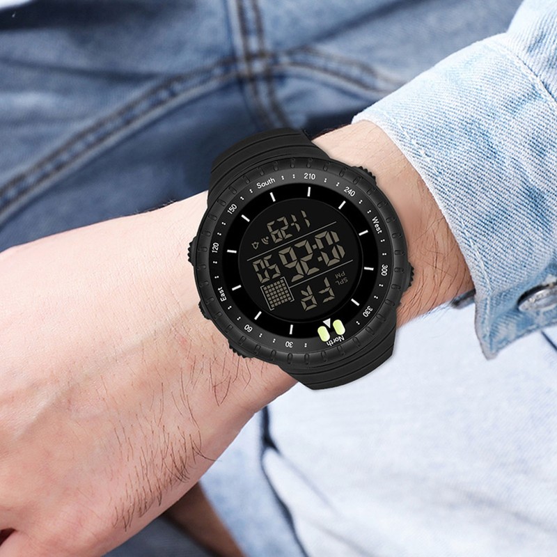 Electronic Sports Watch Waterproof Night Light Large Screen Quick Release