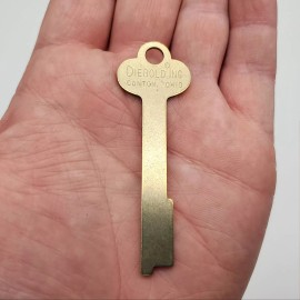 Diebold 2x Diebold Flat Steel Key Blanks 0.055" T x 0.375" W Safe Deposit Box