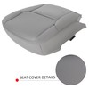 Kojem Driver Bottom Seat Cover Front Synthetic Leather Gray Compatible