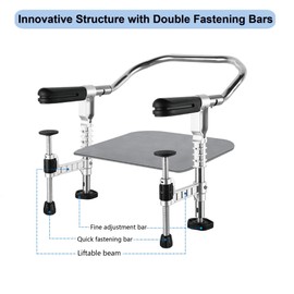 Hook on Chair with Removable Dining Tray, Portable Clip on High Chair Use at Most Tables, Fast Table Chair with Carry Bag, Travel Feeding Seat for Baby & Toddlers (Black)