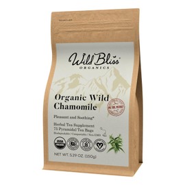 Wild Bliss Organic Wild Stinging Nettle Leaf Tea - Caffeine Free Urinary Tract and Joint Health Herbal Support - Pharmacopoeia Potency - 75 Plant Based Tea Bags