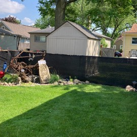 HUXNTN Decorative Fence Cover Privacy Screen with Grommets Outdoor Windscreen Fencing Mesh Fabric Shade Cloth 80% Blockage for Garden Yard Backyard Pool Deck Carport Construction