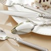 KINGSTONE Retro Rope-Pattern Silverware Set, 5-Piece Flatware Set Cutlery Set