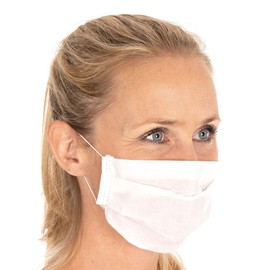 Face Mask 2ply Paper, 17.5 x 9 cm White Dispenser x 20 Pack Of 100