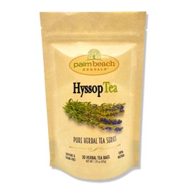 Palm Beach Medicinal Herbs - Hyssop Tea - Pure Herbal Tea Series, 30ct