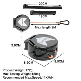 FLYAMAPIRIT Bicycle Tow Rope Children's Pull Rope Bike 2 m Self-Reeling Rope Bicycle Towing System Parents Child Pull Rope for Children MTB Bike, E-Bike, Road Bike