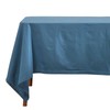 HOMESCAPES Blue Table Cloth, Plain Cotton Tablecloth, Large Rectangular, Handcrafted