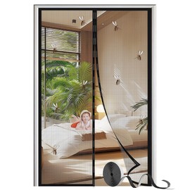 Magnetic Fly Screen Door, 90 x 200 cm, 32 Strong Magnets, Fly Screen Balcony Door, No Drilling, High-Quality Nano Materials, Suitable for Patio Doors, Cellar Doors, Households with Pets