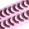 False Lashes Natural Eyelashes Fluffy Lashes D Curl Eyelashes 14mm