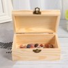 Healifty Unfinished Wood Jewelry Box Wooden Box with Lid and