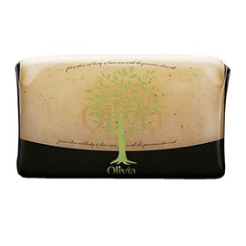 Olivia Natural Glycerin Exfoliating Hand & Body Bar Soap Infused with Olive Oil & Olive Seeds – 4.2 oz bars (4 pack)