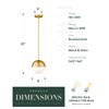 LMS Modern Pendant Lighting Gold Globe Pendant Light Fixture, Mid