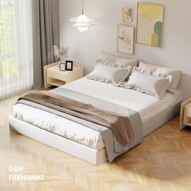 D&H FURNIMMT 7 Inch King Size Box Spring, Heavy Duty Metal Box Spring Bed Base with Fabric Cover, Mattress Foundation, Easy Assembly, Noise Free（King）