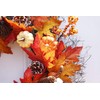 Abbie Home 22" Harvest Fall Wreath - Pumpkin Maple Wreaths,