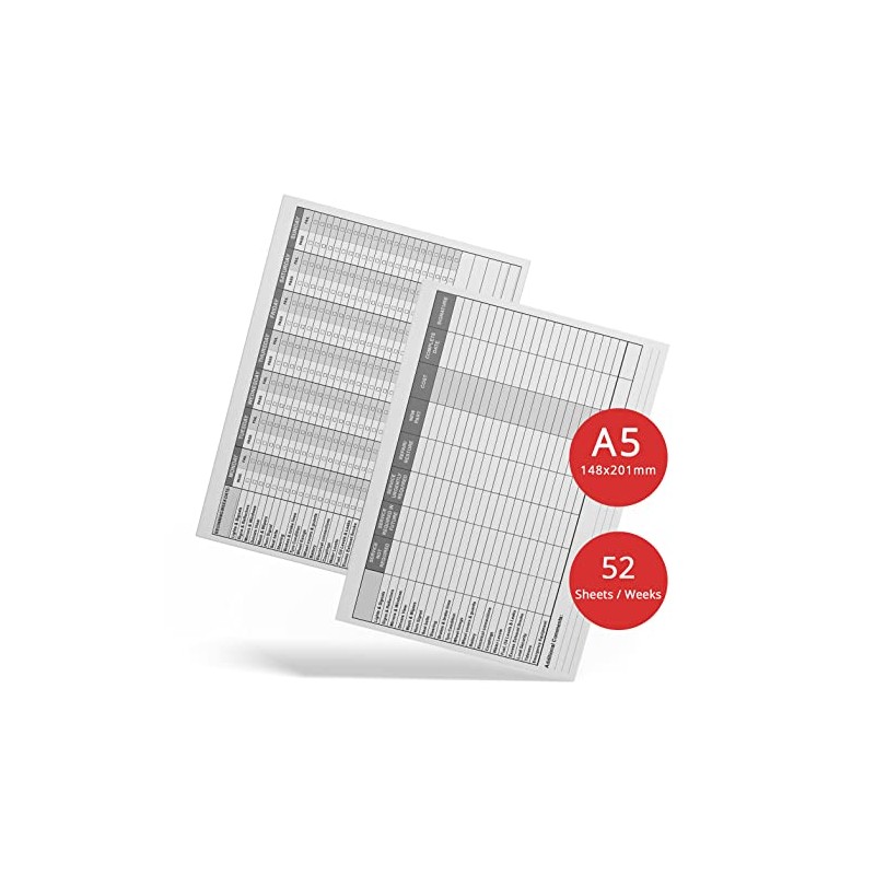 A5 52 Week Commercial Vehicle Inspection Record Log Book Driver