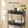 Pipishell Slim Storage Cart with Wheels - Bathroom Cart Organizer