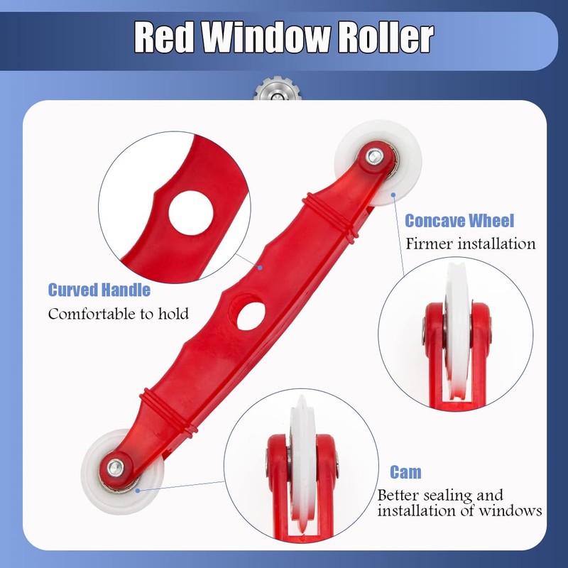 Window Glazing Tool Kit, 4PCS Heavy-Duty Glazing Tools, Red Window