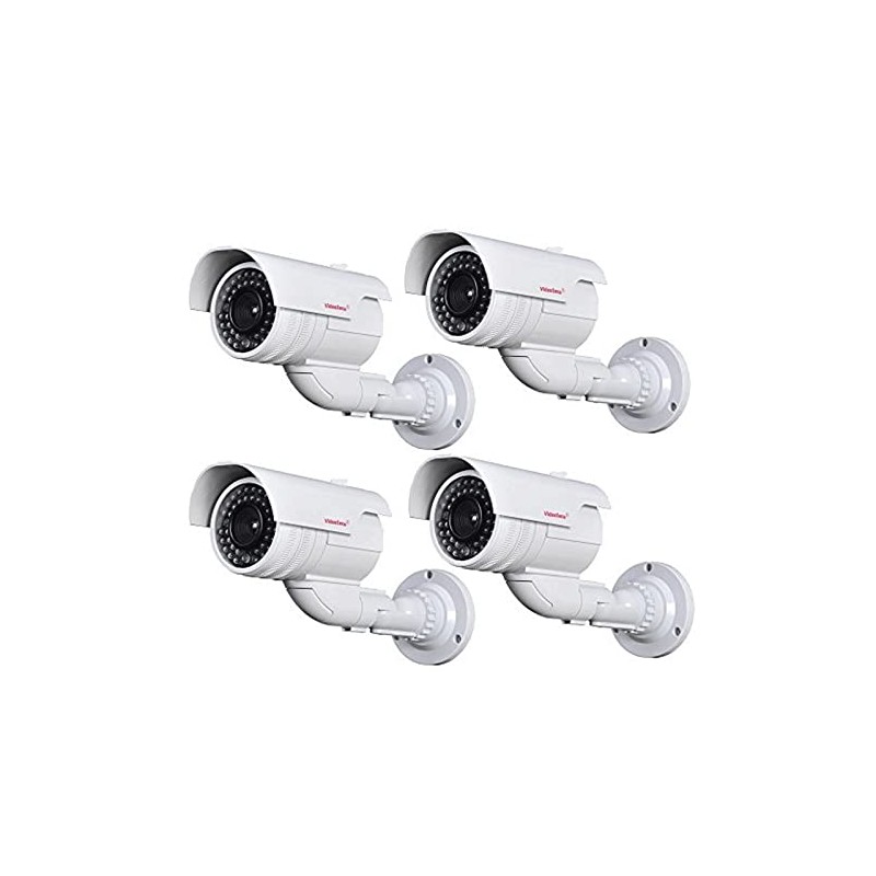 VideoSecu 4 Pack Dummy Bullet Security Cameras Fake CCTV Surveillance
