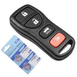HQRP Transmitter and Two Batteries Compatible with Infiniti QX56 2004 2005 2006 2007 06 07 04 05 Key-Fob Remote Shell Case Cover Smart Key Keyless FOB