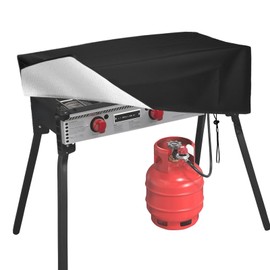 Patio Cover for Camp Chef 2 Burner Stove - Outdoor Grill Stove Protector Fit Camp Chef, Gas One, Vivicreate, Outvita Models EX60P, EX60LW, CC-60, DL-60, PRO60X, 34.5" L x 16" W x 16" H (For 2 Burner)