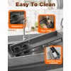 Vireldora utensil hanger, wall mounted kitchen rail with hooks, waterproof