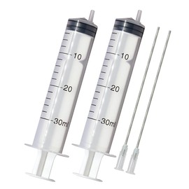 インジェクター 30ml 注射器 シリンジ + 針 ２セット 【バウストア】各種液体詰め替え