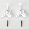 sourcing map 2pcs Wall Mounted Robe Hook Zinc Alloy Butterfly
