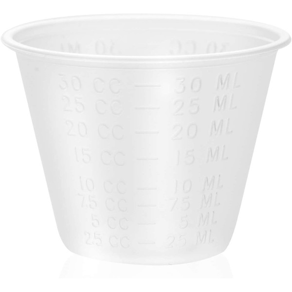 Dealmed Brand Disposable, Graduated, Plastic Medicine Cups with Liquid Measuring, 1 oz, 100 count