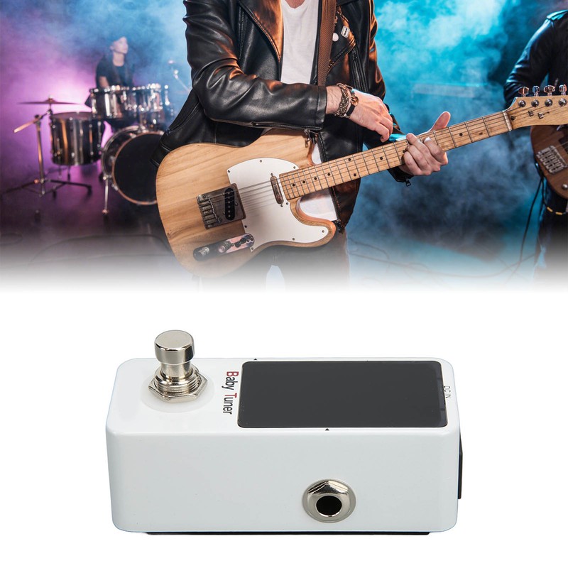 Mini Pedal Tuner Monoblock Chromatic Tuning Effect for Electric Guitar