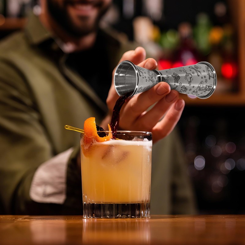 Japanese Jigger for Bartending,Cocktail Jigger 2 OZ 1 OZ with