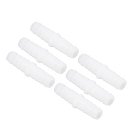 Hose Connector 6 mm PE Hose Connector 10 mm Pack of 10 Plastic Hose Nozzle, Straight, Same Barb, Splicer, Mender Connection Adapter, Plastic Hose Nozzle