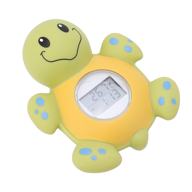 Baby Bath Thermometer Smart Cartoon Cute Tortoise Bathroom Multi Functional